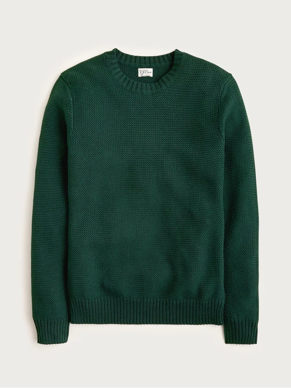 J. CREW Basket-stitch cotton crewneck sweater in Woodland Size S NWT $118
CQ168